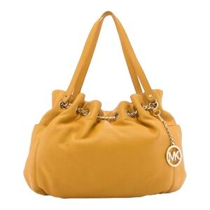 Michael Kors Jet Set Marigold Leather Chain O-Ring Tote Bag